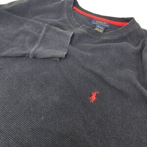 Polo‎ Ralph Lauren Waffle Knit Thermal Shirt 1X Men's Blue Long Sleeve